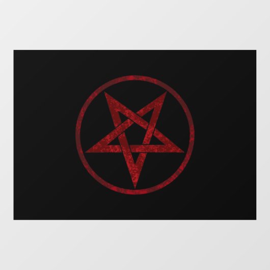 Red Devil Pentagram Fensteraufkleber (Blatt)
