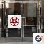 Red Devil Pentagram Fensteraufkleber (Büro Tür)