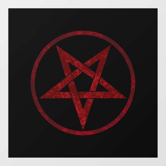 Red Devil Pentagram Fensteraufkleber (Blatt)