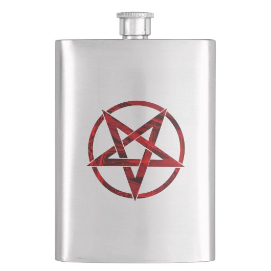 Red Devil Pentagram Flachmann (Vorderseite)