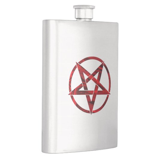 Red Devil Pentagram Flachmann (Rechts)