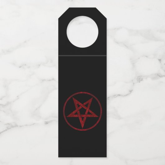 Red Devil Pentagram Flaschenanhänger (Vorderseite)
