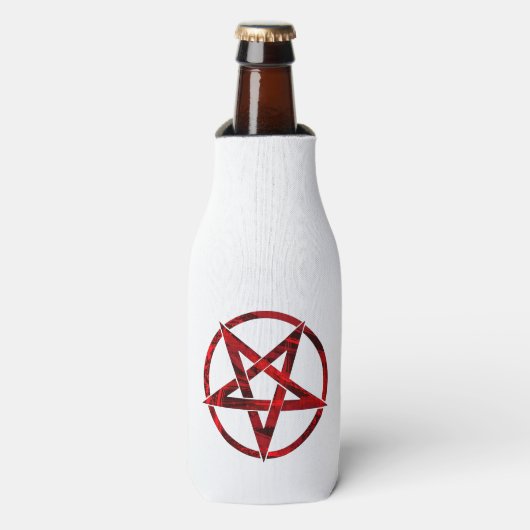 Red Devil Pentagram Flaschenkühler (Flaschenvorderseite)
