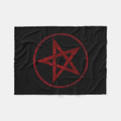 Red Devil Pentagram Fleecedecke (Vorderseite (Horizontal))