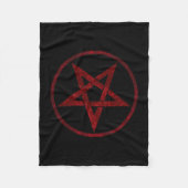 Red Devil Pentagram Fleecedecke (Vorderseite)