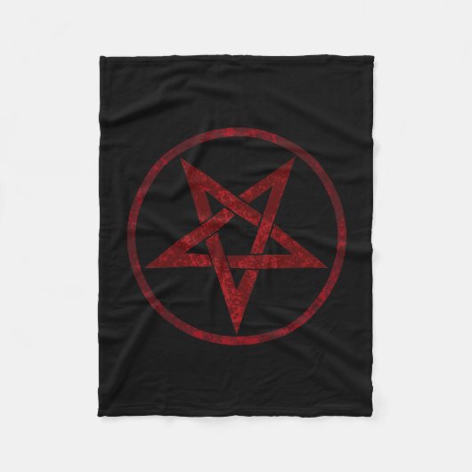 Red Devil Pentagram Fleecedecke (Vorderseite)