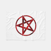 Red Devil Pentagram Fleecedecke (Vorderseite (Horizontal))