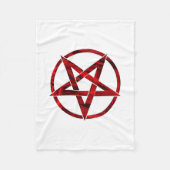Red Devil Pentagram Fleecedecke (Vorderseite)