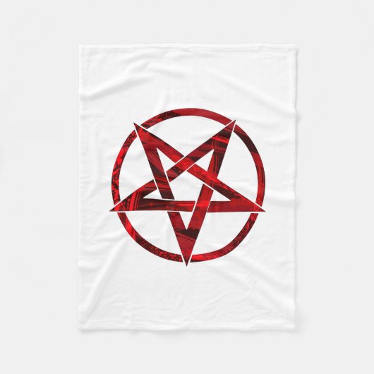 Red Devil Pentagram Fleecedecke (Vorderseite)