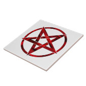 Red Devil Pentagram Fliese (Seite)
