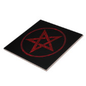 Red Devil Pentagram Fliese (Seite)