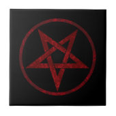 Red Devil Pentagram Fliese (Vorderseite)
