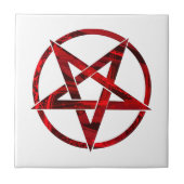Red Devil Pentagram Fliese (Vorderseite)