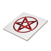 Red Devil Pentagram Fliese (Seite)
