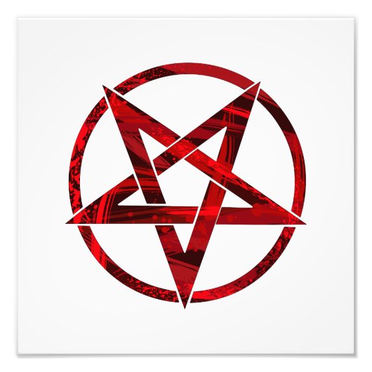 Red Devil Pentagram Fotodruck (Vorne)