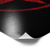 Red Devil Pentagram Fotodruck (Ecke)