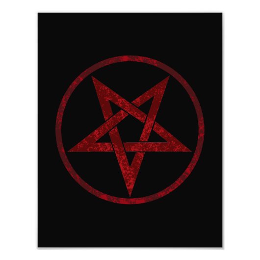 Red Devil Pentagram Fotodruck (Vorne)