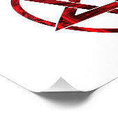 Red Devil Pentagram Fotodruck (Ecke)