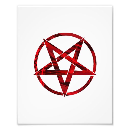 Red Devil Pentagram Fotodruck (Vorne)