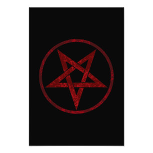Red Devil Pentagram Fotodruck
