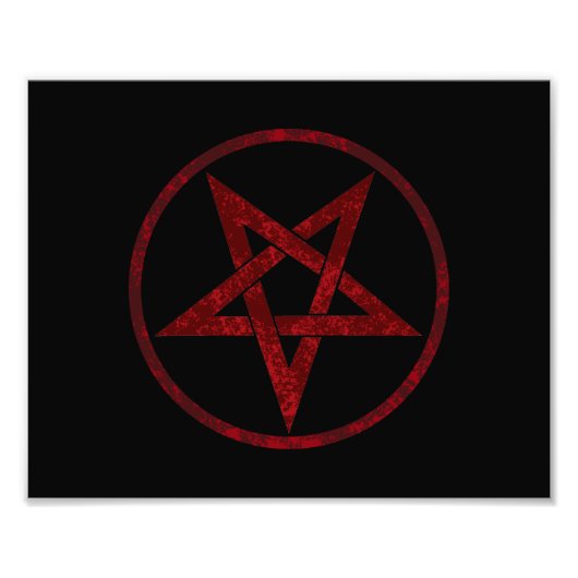 Red Devil Pentagram Fotodruck (Vorne)