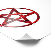 Red Devil Pentagram Fotodruck (Ecke)