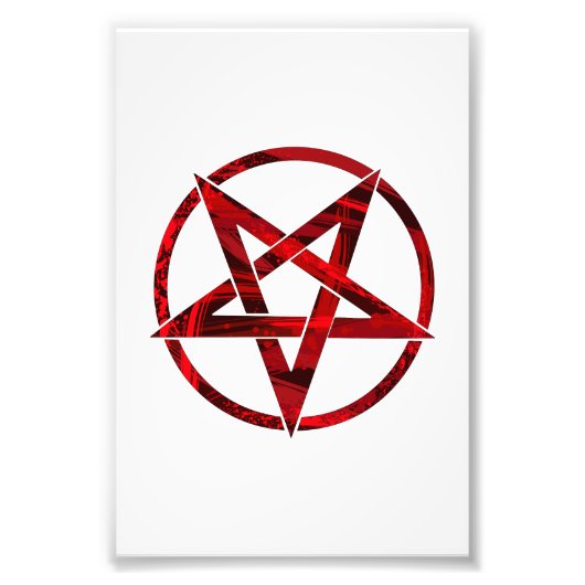 Red Devil Pentagram Fotodruck (Vorne)