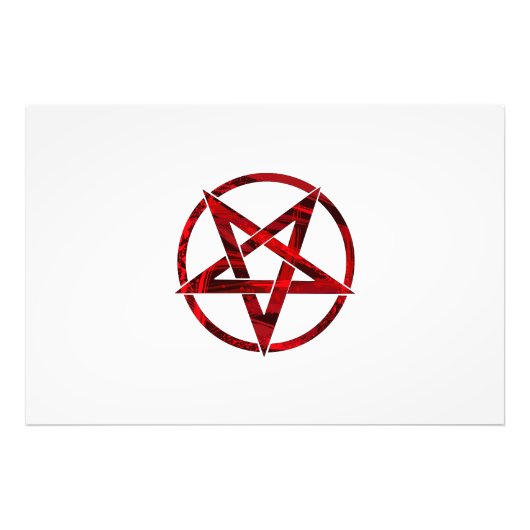 Red Devil Pentagram Fotodruck (Vorne)