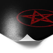 Red Devil Pentagram Fotodruck (Ecke)