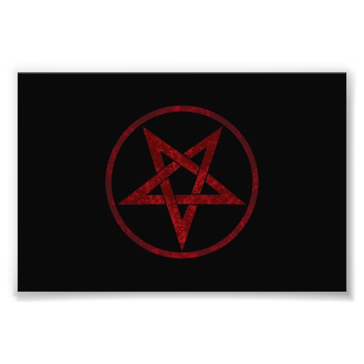 Red Devil Pentagram Fotodruck (Vorne)