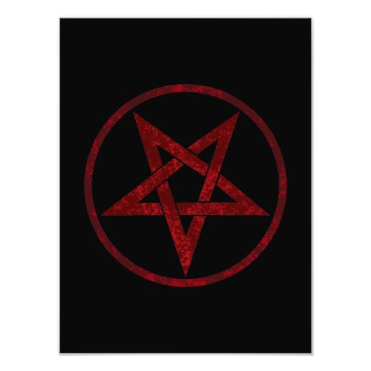Red Devil Pentagram Fotodruck (Vorne)