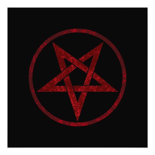 Red Devil Pentagram Fotodruck (Vorne)