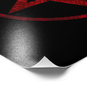 Red Devil Pentagram Fotodruck (Ecke)