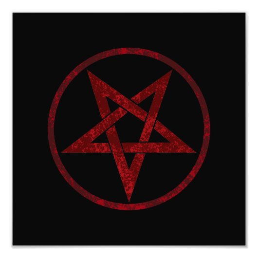 Red Devil Pentagram Fotodruck (Vorne)