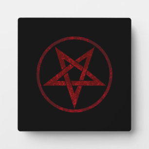 Red Devil Pentagram Fotoplatte