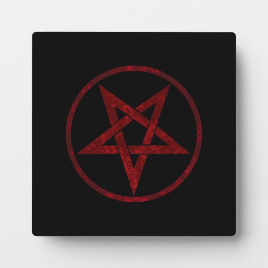 Red Devil Pentagram Fotoplatte (Vorderseite)