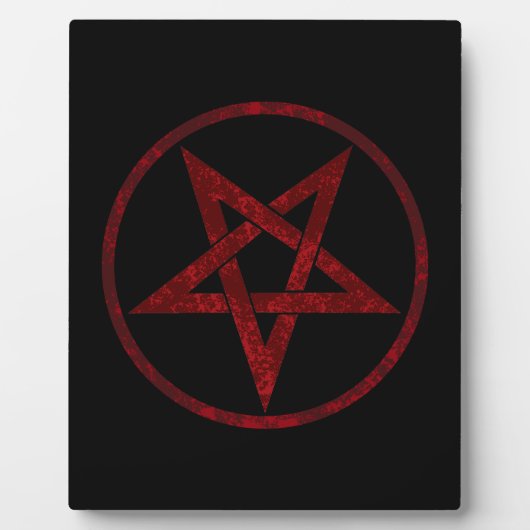 Red Devil Pentagram Fotoplatte (Vorderseite)