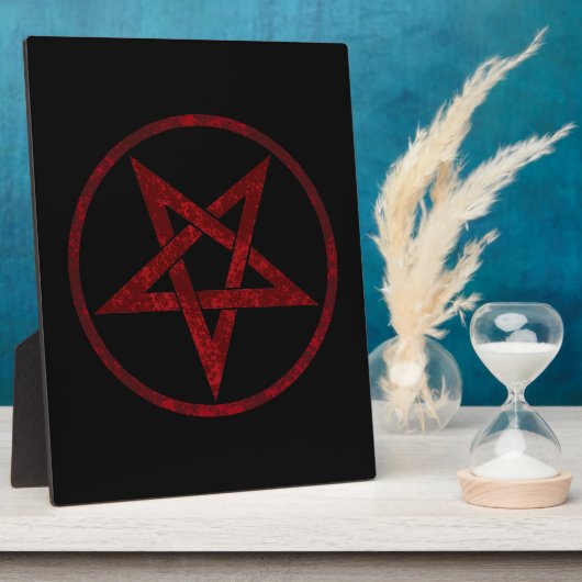 Red Devil Pentagram Fotoplatte (Seite)