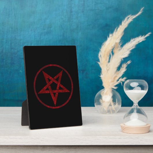 Red Devil Pentagram Fotoplatte (Seite)