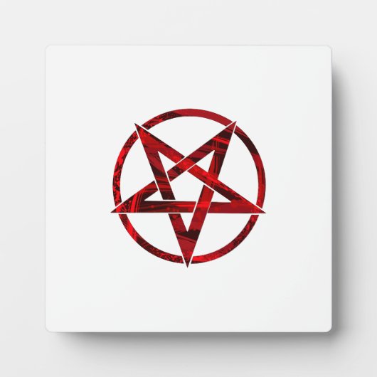 Red Devil Pentagram Fotoplatte (Vorderseite)