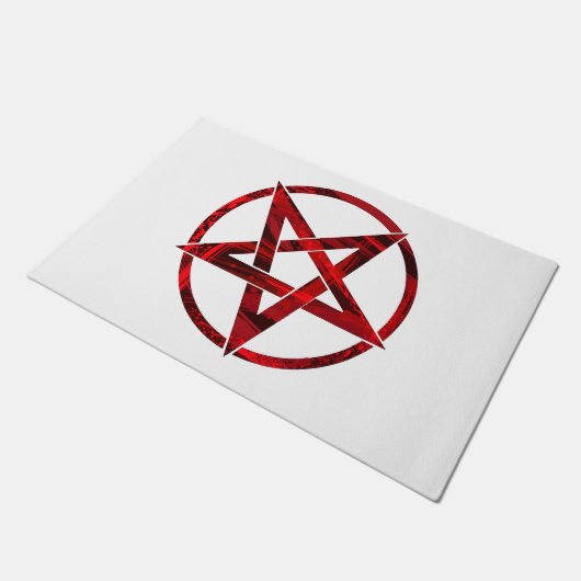Red Devil Pentagram Fußmatte (Schrägansicht)