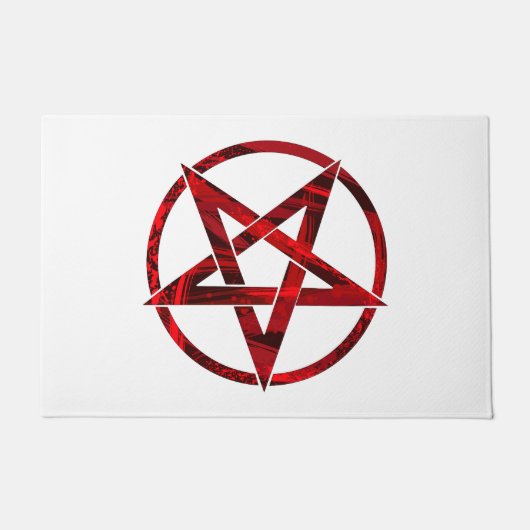 Red Devil Pentagram Fußmatte (Vorderseite)