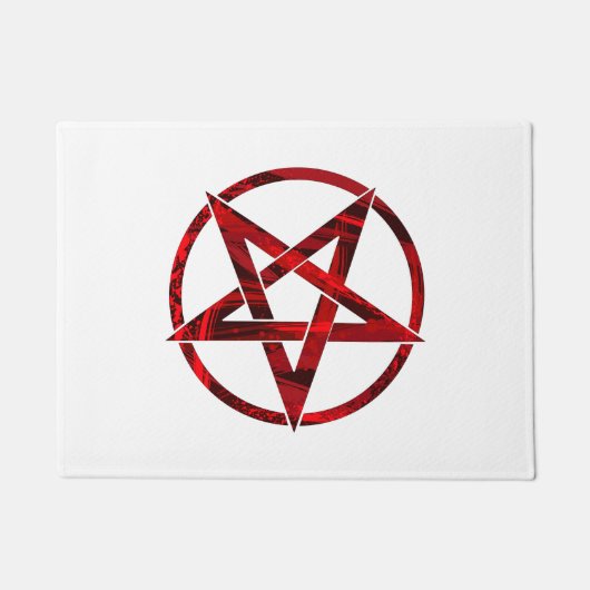 Red Devil Pentagram Fußmatte (Vorderseite)