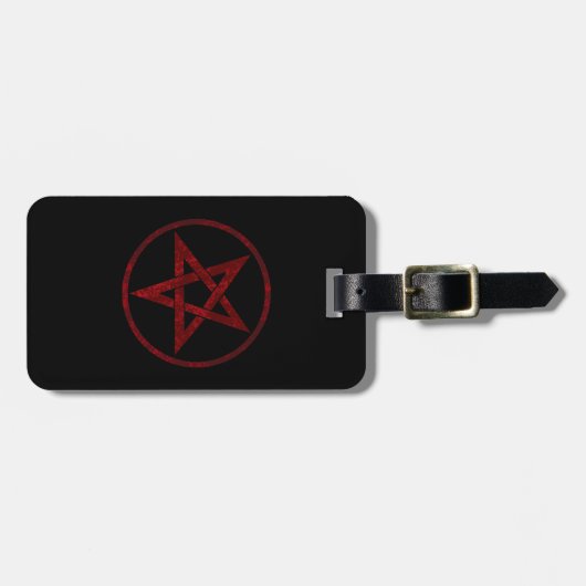 Red Devil Pentagram Gepäckanhänger (Vorderseite horizontal)