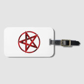 Red Devil Pentagram Gepäckanhänger (Vorderseite (Horizontal))