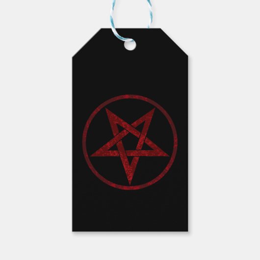 Red Devil Pentagram Geschenkanhänger (Vorderseite)