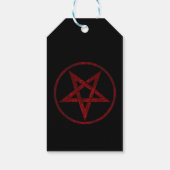 Red Devil Pentagram Geschenkanhänger (Rückseite)