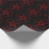 Red Devil Pentagram Geschenkpapier (Ecke)