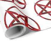 Red Devil Pentagram Geschenkpapier (Rolleneckpunkt)