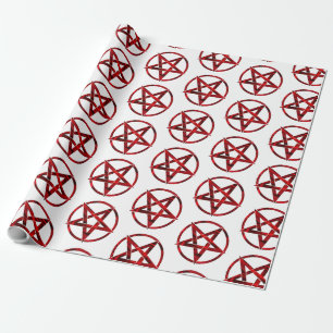 Red Devil Pentagram Geschenkpapier